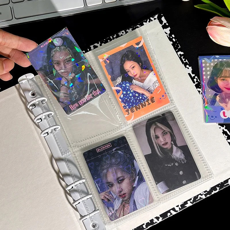 Set 50 Sleeves Transparentes Holograficos para Photocards.