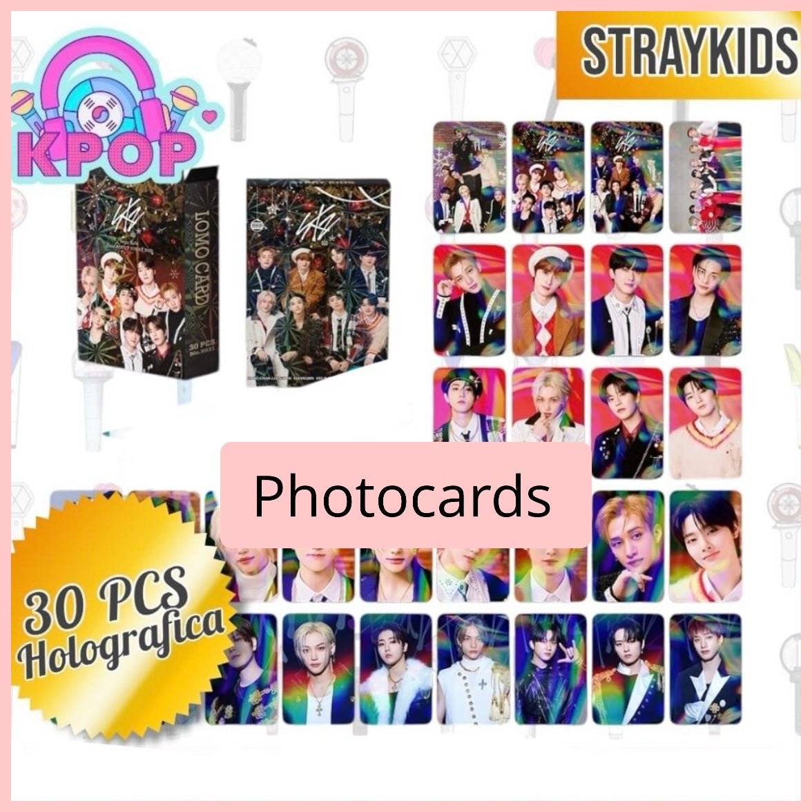 Set 30 Photocards dobles “StrayKids”