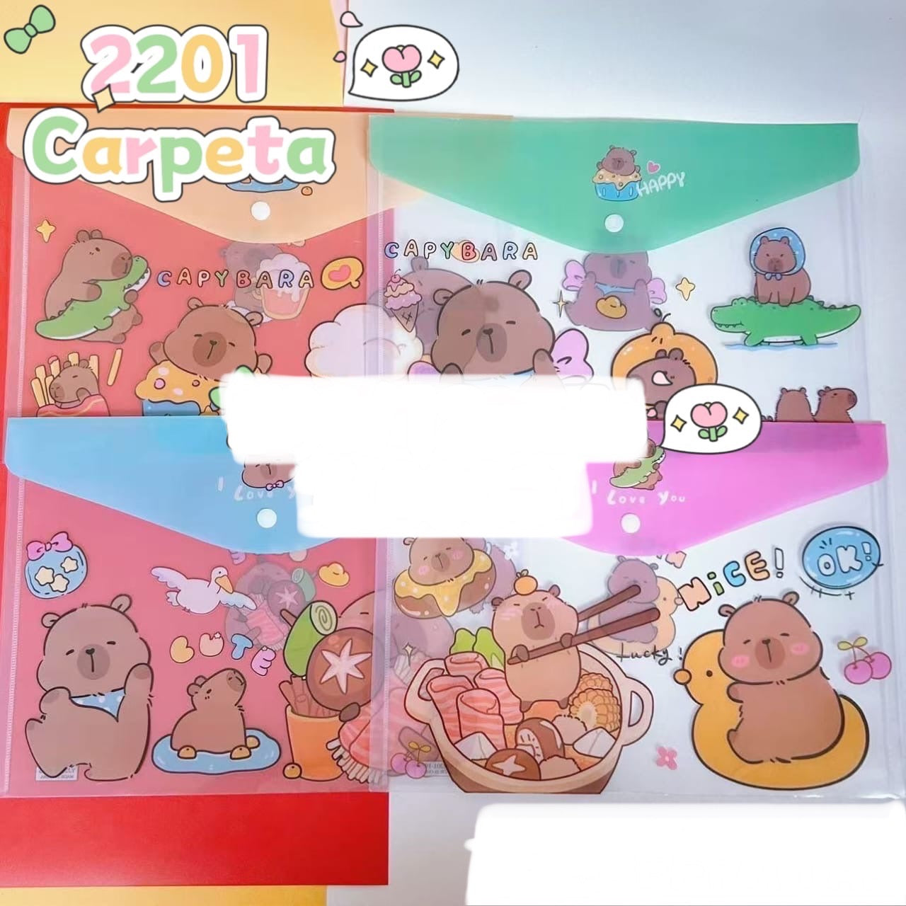 Carpeta “Capybara”. Tamaño Oficio.