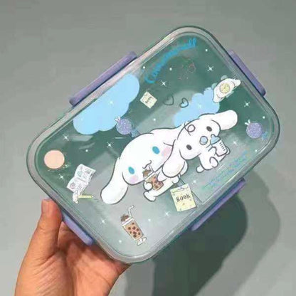 Lunch Box + Tenedor “Sanrio”. 23x15x6Cms