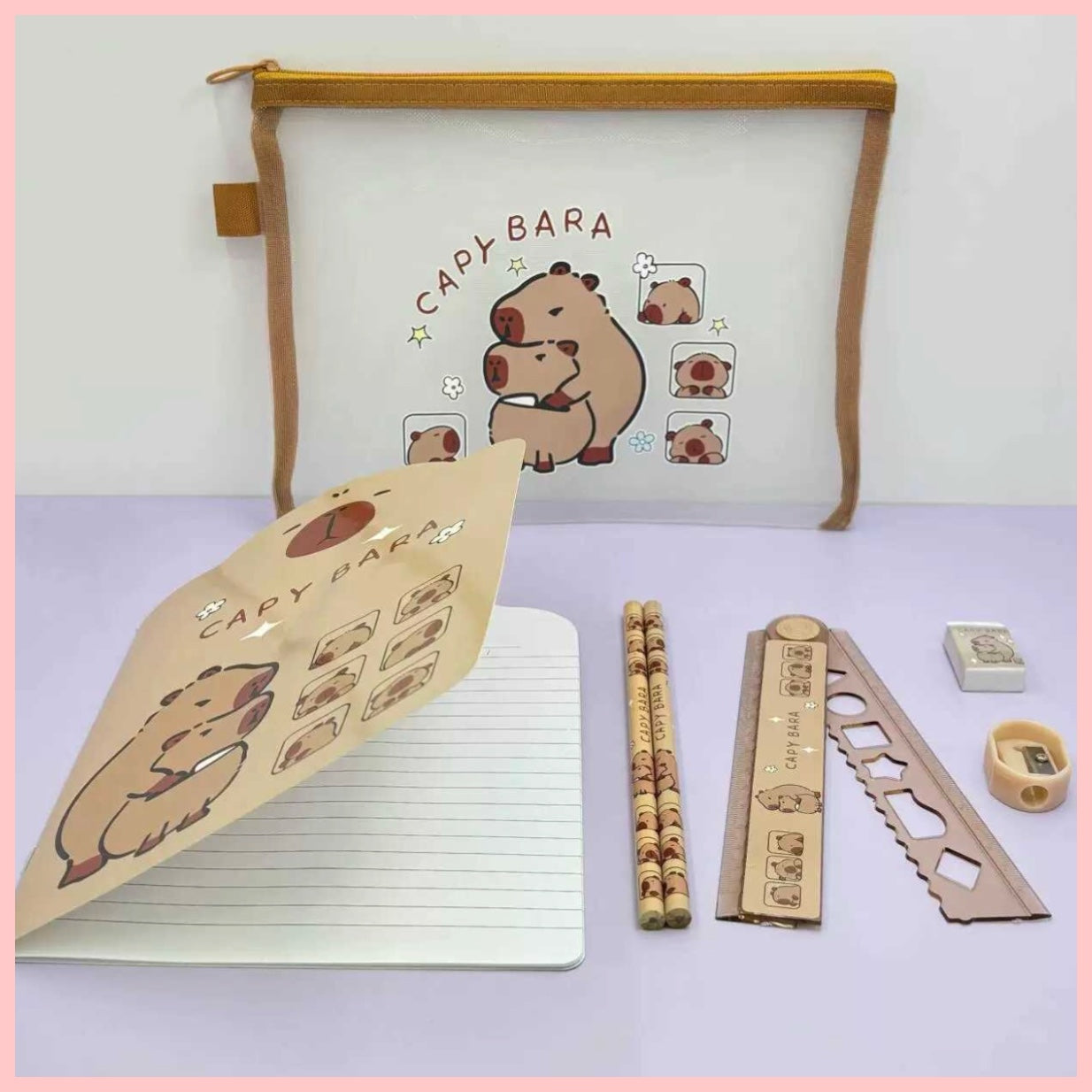 Set Papelería + Estuche “Capybara”