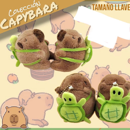 Llavero Felpudo “Capybara Tortuga”