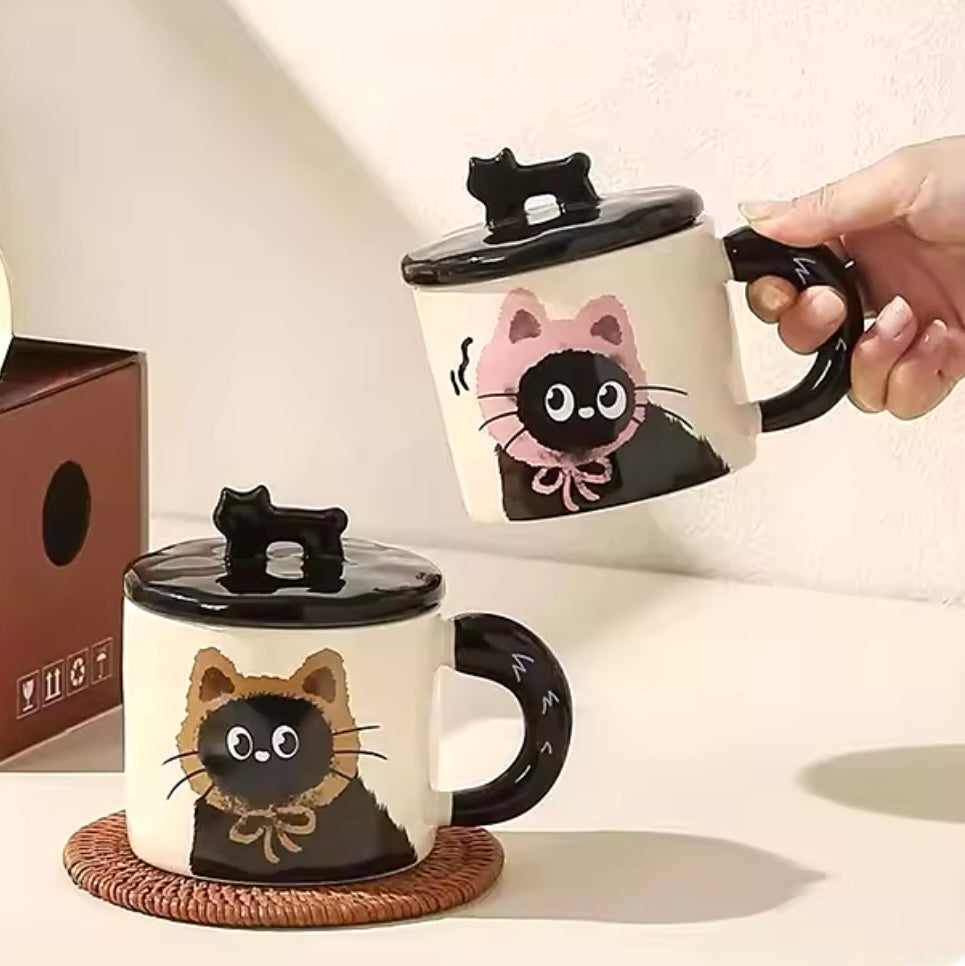 Taza + Tapa “Gatito Gorro”. 360ml