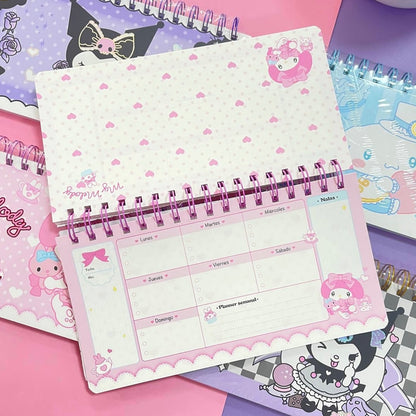 Planner Semanal “Sanrio”. 52 Hojas 23x12Cms