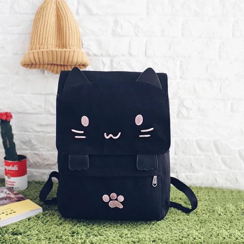 Mochila “Gatito Negro”. 40x30x12cms