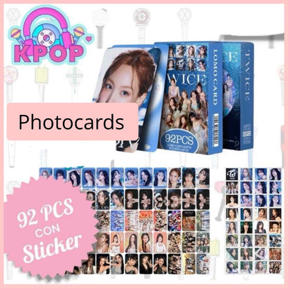 Set 92 PCS “Twice”. 60 Photocards + 32 Mini Stickers.