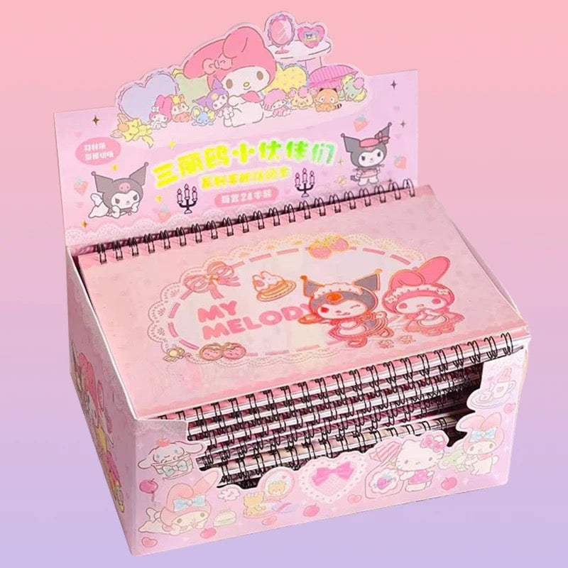 Libreta Anillada con 10 Láminas de Stickers “Sanrio”