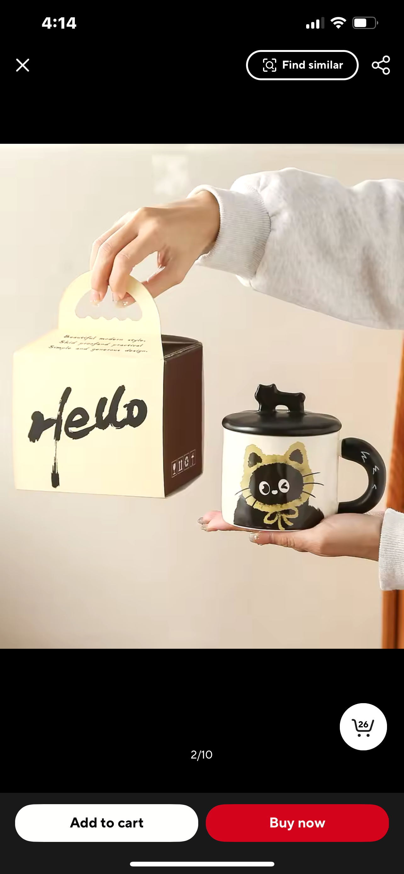 Taza + Tapa “Gatito Gorro”. 360ml