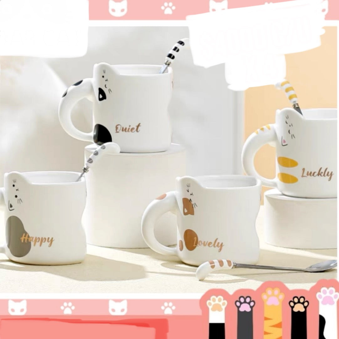 Taza Gatito + Cuchara. 400ml