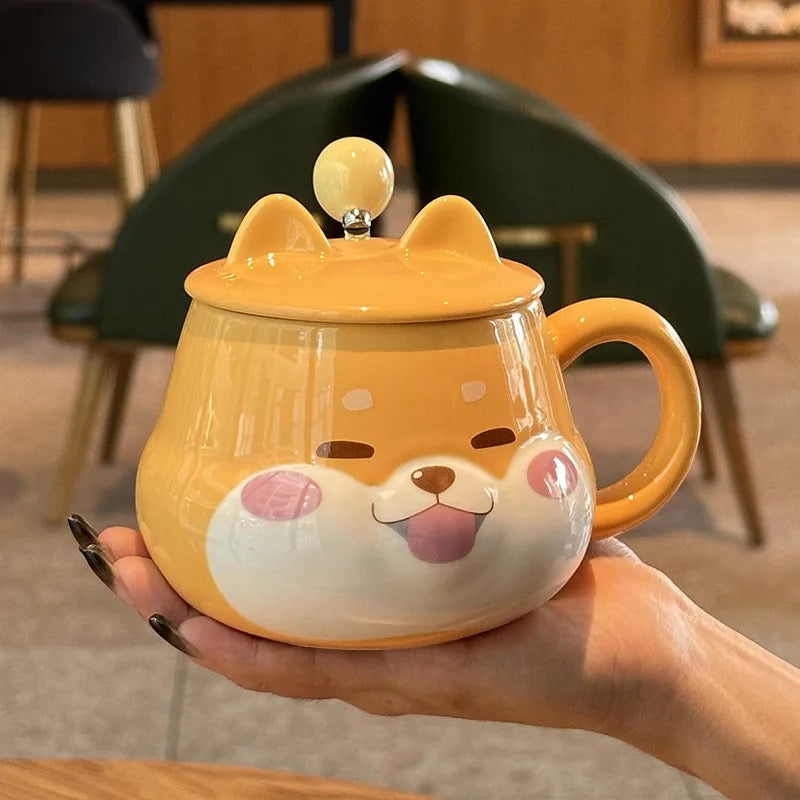 Taza + cuchara “Shiba Inu”. 400ml