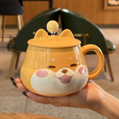 Taza + cuchara “Shiba Inu”. 400ml