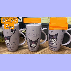 Taza + Tapa Hermética “Kuromi Sanrio”, material Cerámica, 580ml