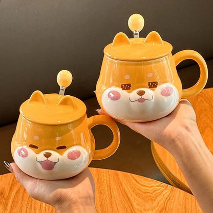 Taza + cuchara “Shiba Inu”. 400ml