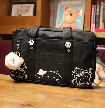 Bolso Estilo Harajuku + Llavero “Gatitos”. 40x25x12Cms