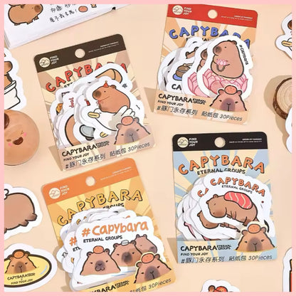 Set 30 Stickers “Capybara”