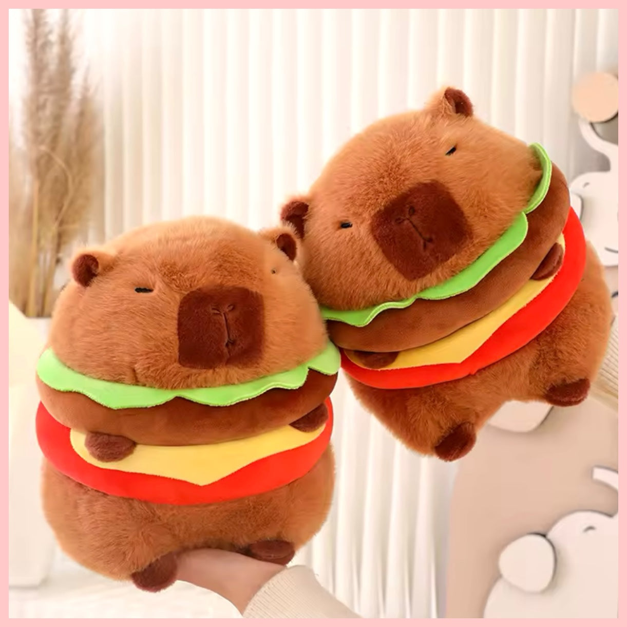 Peluche “Capybara Hamburguesas”. 20Cms