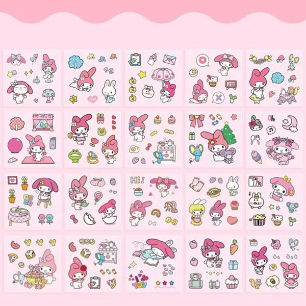 Set 20 Láminas de Stickers “Sanrio”. 8x8Cms