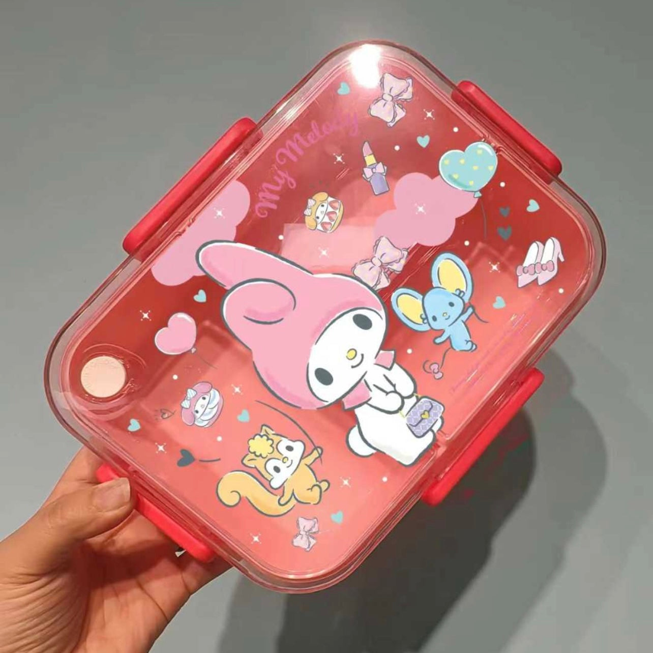 Lunch Box + Tenedor “Sanrio”. 23x15x6Cms