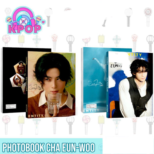 Photobook “CHA EUN-WOO” + 4 PhotoCards + Lámina de Stickers. 40 Páginas 29x21Cms