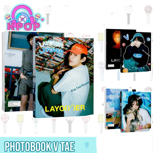 Photobook “Tae BTS” + 4 PhotoCards + Lámina de Stickers. 40 Páginas 29x21Cms