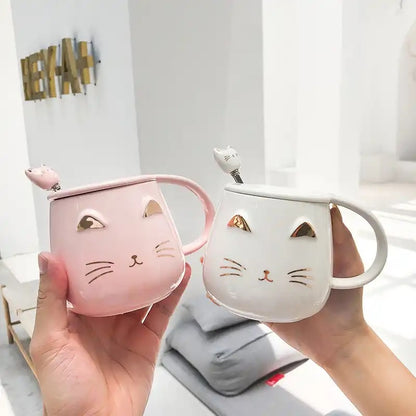 Taza + tapa + cuchara “Gatito”. 400ml