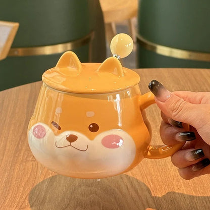 Taza + cuchara “Shiba Inu”. 400ml