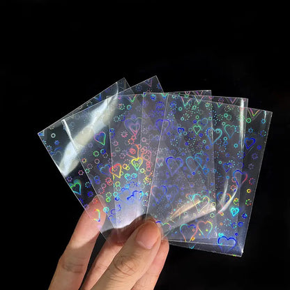 Set 50 Sleeves Transparentes Holograficos para Photocards.