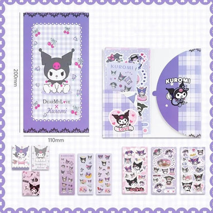 Set 6 Láminas de Stickers + 3 Mini Cartones + Carpeta “Sanrio”