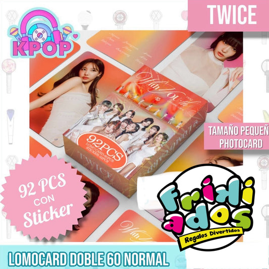 Set 92 PCS “Twice”. 60 Photocards + 32 Mini Stickers.