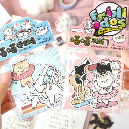 Set 30 Notas + 6 Stickers “Gatitos”