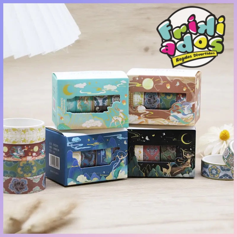 Set 4 Washi Tape “Estilo Asiático”. 15MMx2M