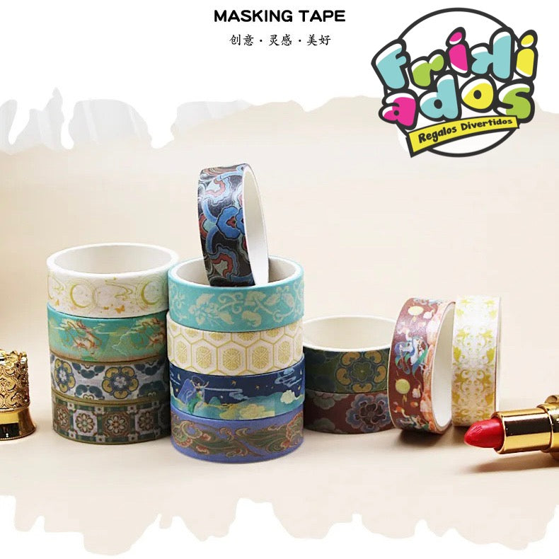 Set 4 Washi Tape “Estilo Asiático”. 15MMx2M