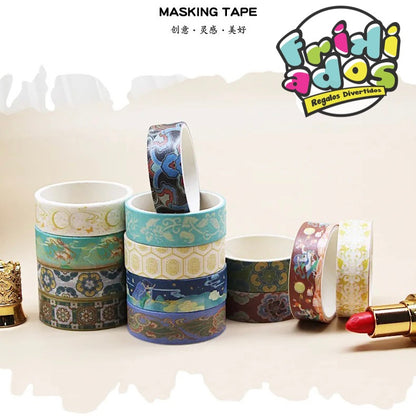 Set 4 Washi Tape “Estilo Asiático”. 15MMx2M