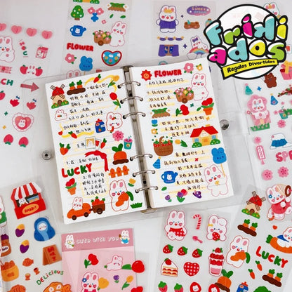 Set 10 Láminas de Stickers. Son a prueba de agua.