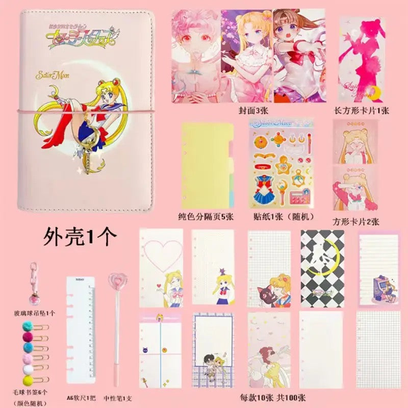 Binder “Sailor Moon” + Colgante Cetro + 100 Hojas + 21 Accesorios.