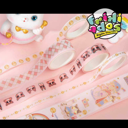 Set 10 Washi Tape “Estilo Gatitos 🐱”