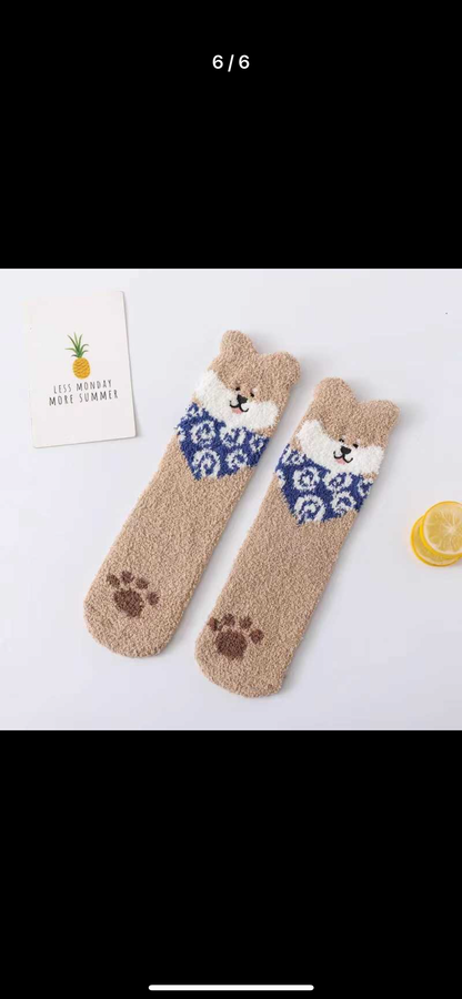 Calcetín invierno “Shiba Inu” (talla standard hasta el 41)