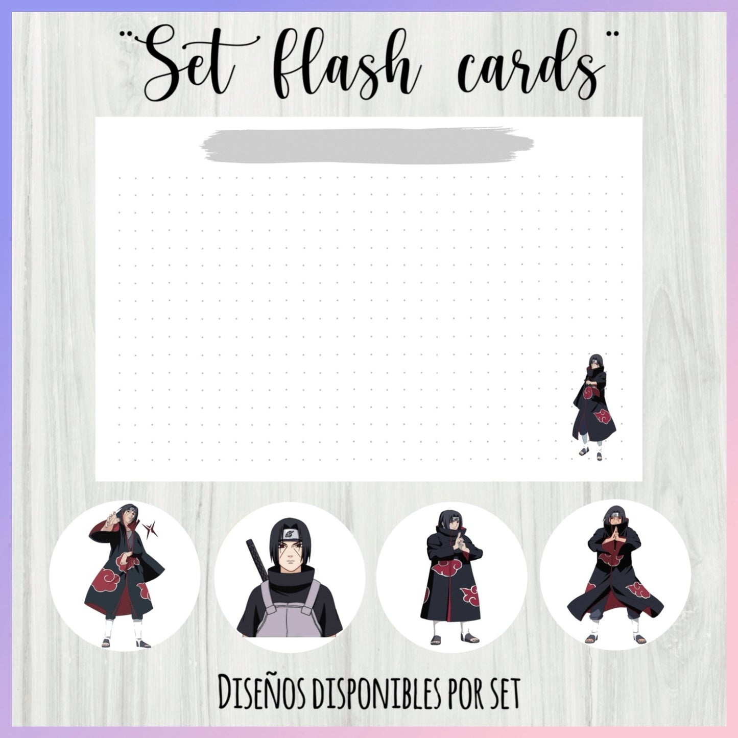 Set de 25 Flash Cards “Itachi”