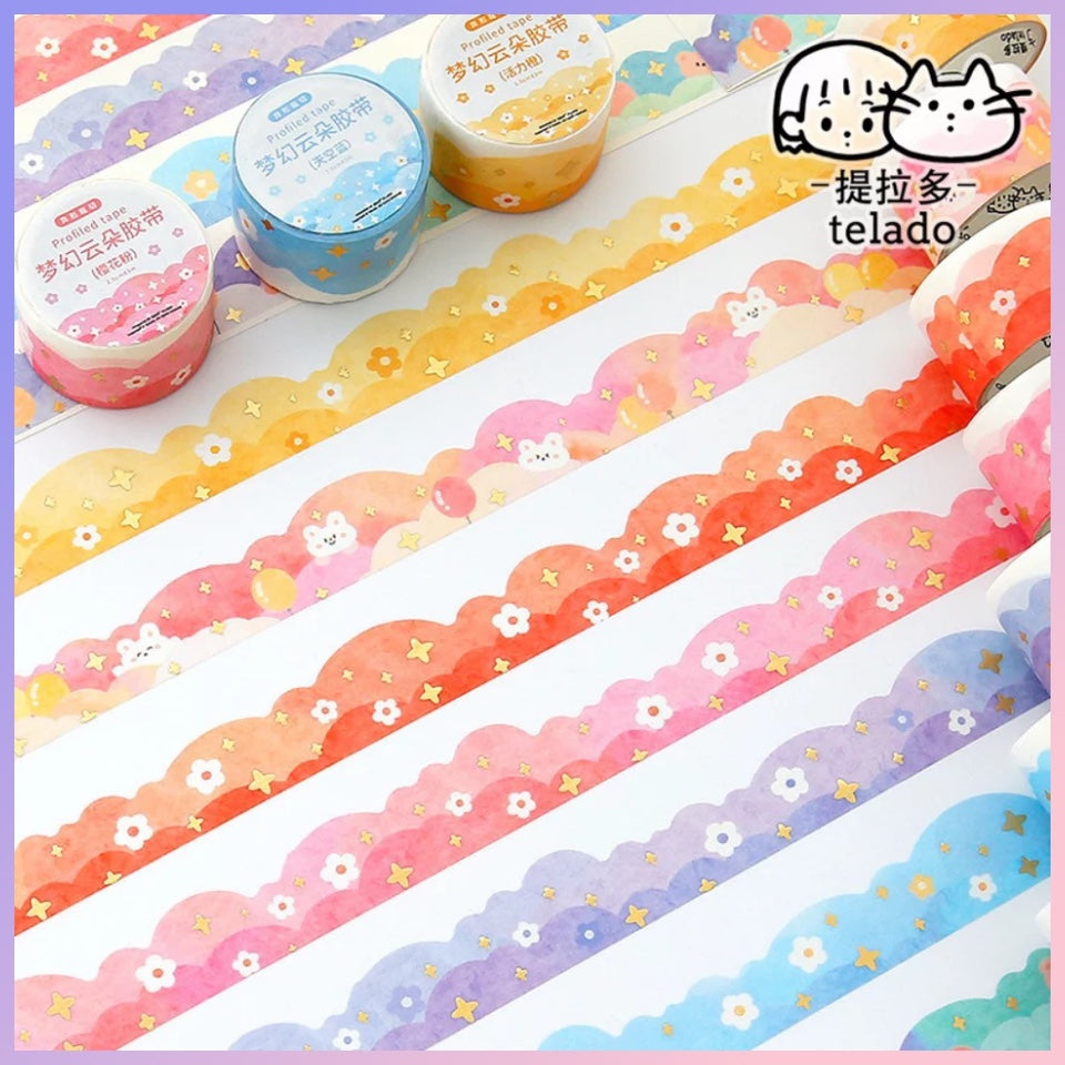 Washi Tape “Flores y Estrellas”. 2,5cmx3M