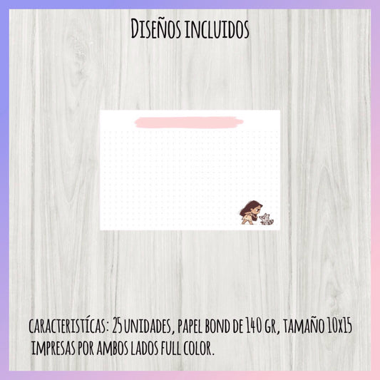 Set de 25 Flashcards Pocahontas chibi - Frikiados