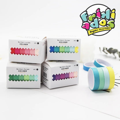 Set 6 Washi Tape, 1cmsx2M