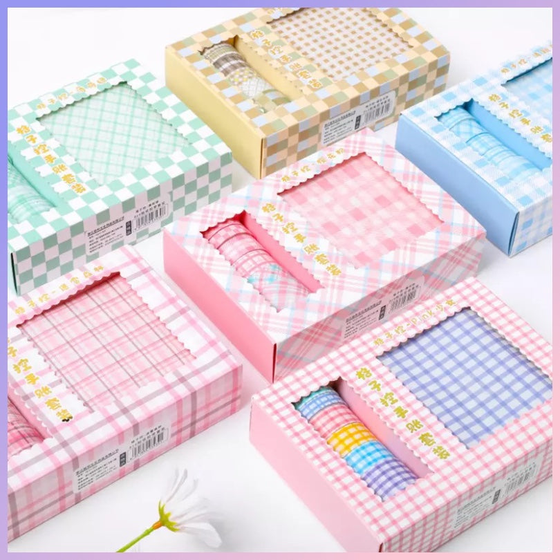 Set 6 Washi Tape y 6 Stickers Decorativos.