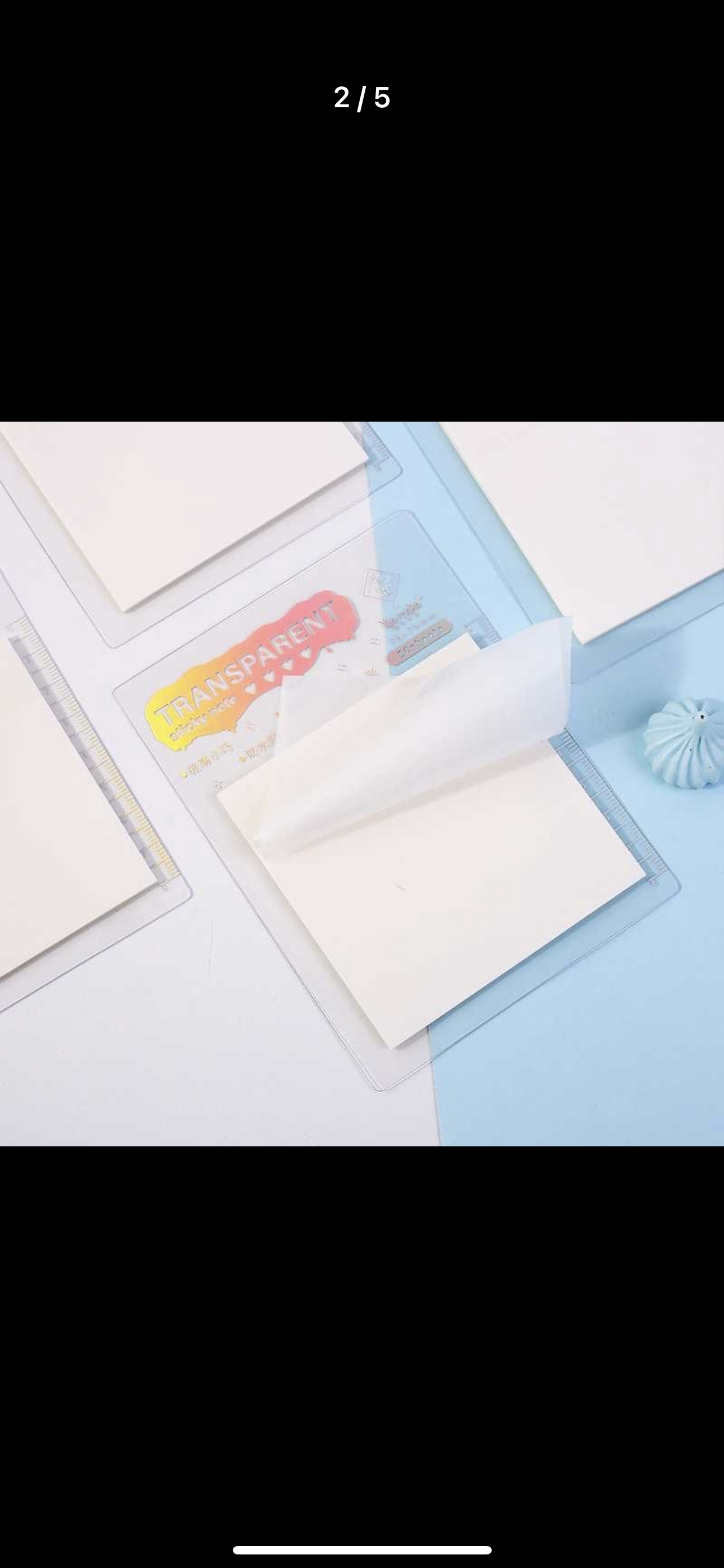 Post It Transparente (50U), Tono Blanco