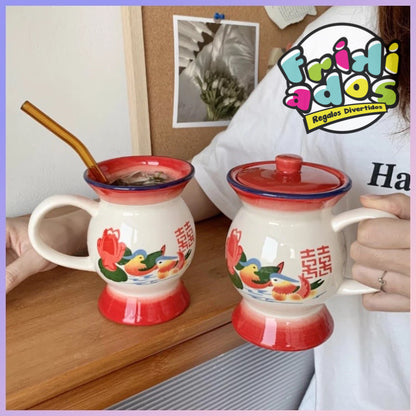 Taza + Tapa “Estilo Oriental”. Material Cerámica. 400ml