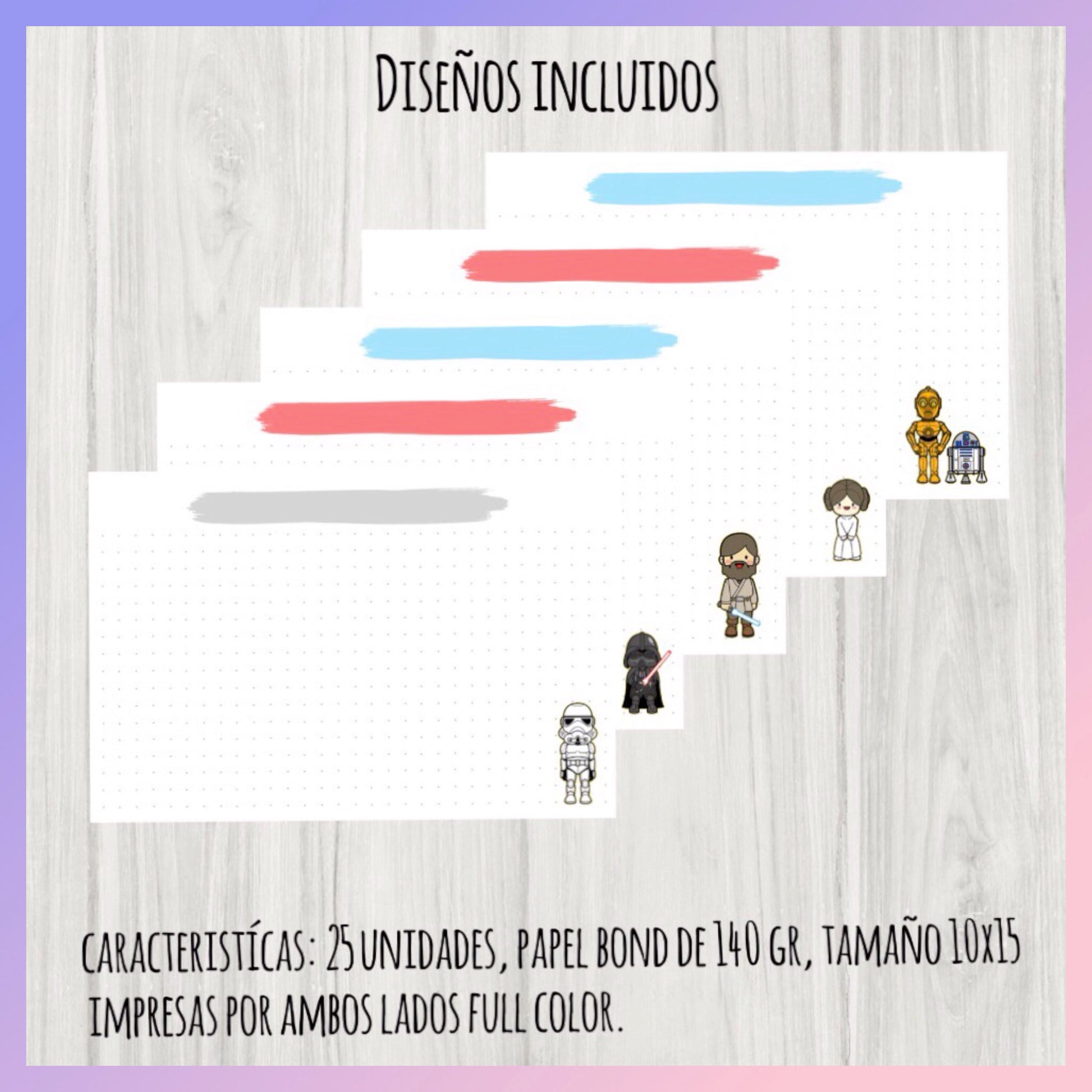 Set de 25 Flashcards Starwars - Frikiados