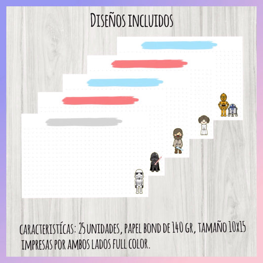 Set de 25 Flashcards Starwars - Frikiados