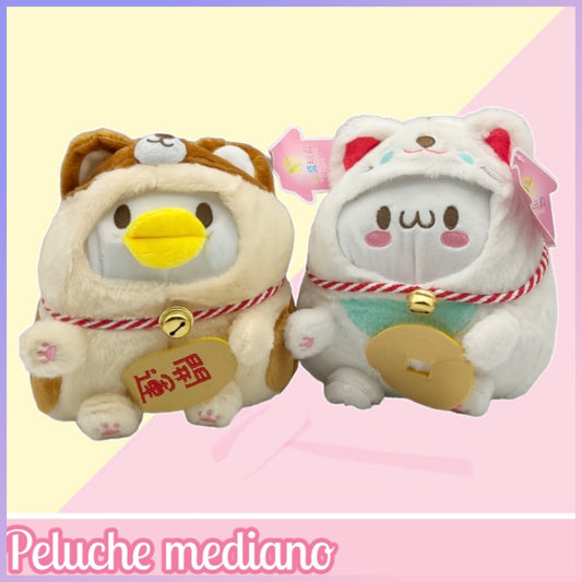 Peluche Disfraz Maneki Neko. 25cms