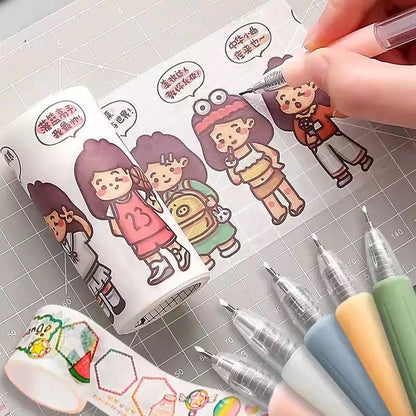 Lápiz Cutter + 10 Mini Láminas de Stickers