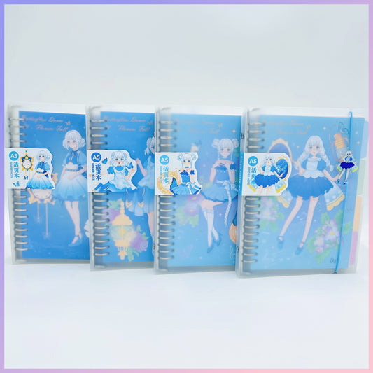 Cuaderno Binder A5 Con Anillos Metálicos + 4 Separadores + Elástico + 60 Hojas con líneas