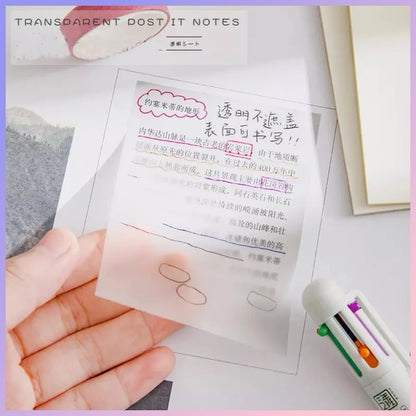 Post It Transparente (50U), Tono Blanco